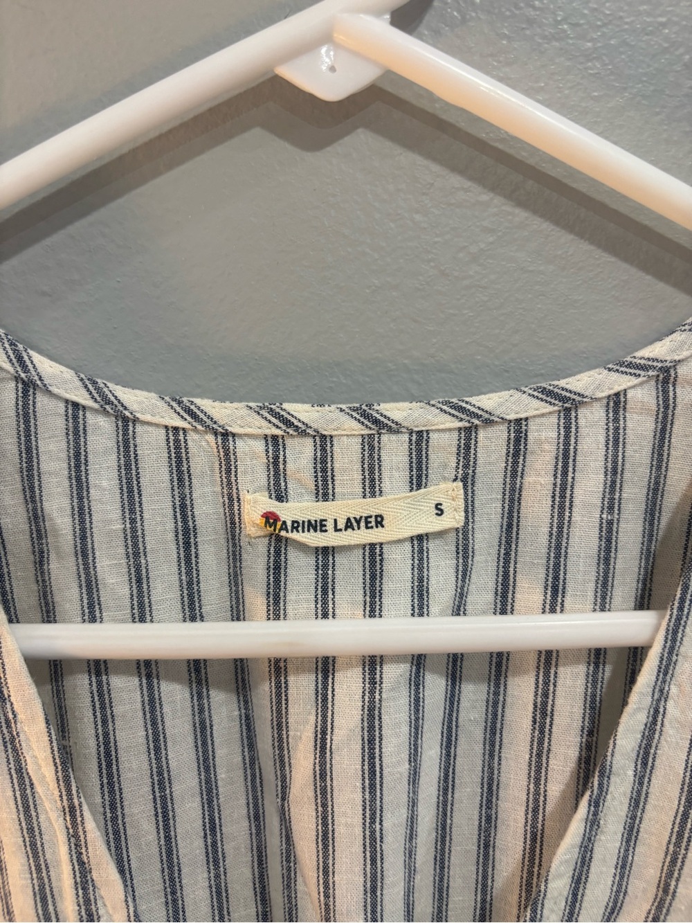 Marine Layer Camila Mini Dress Striped Small Hemp Blend Beachy Summer Preppy - Picture 13 of 16